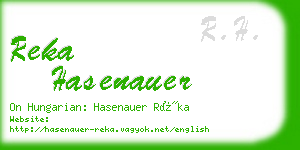 reka hasenauer business card